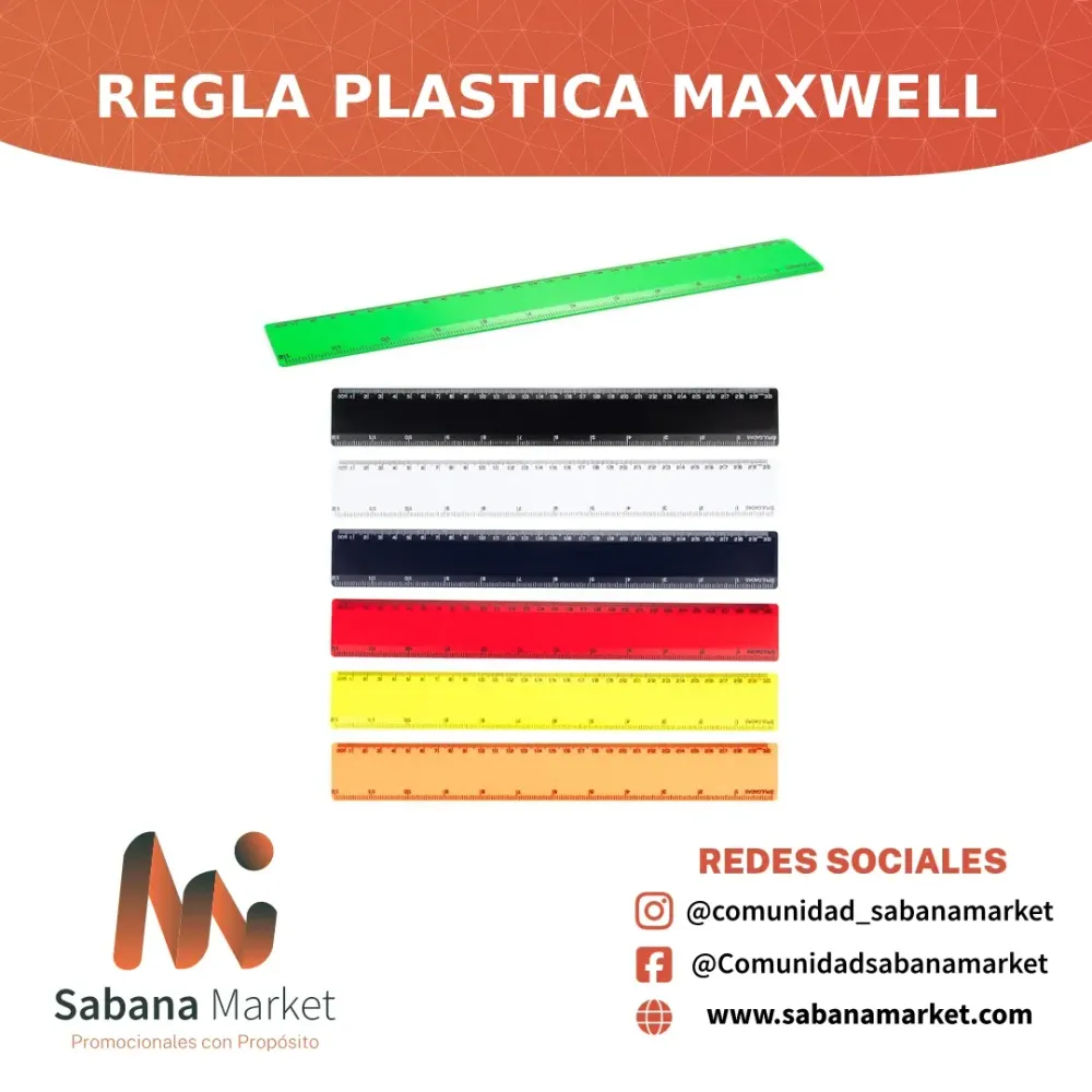 REGLA PLASTICA MAXWELL