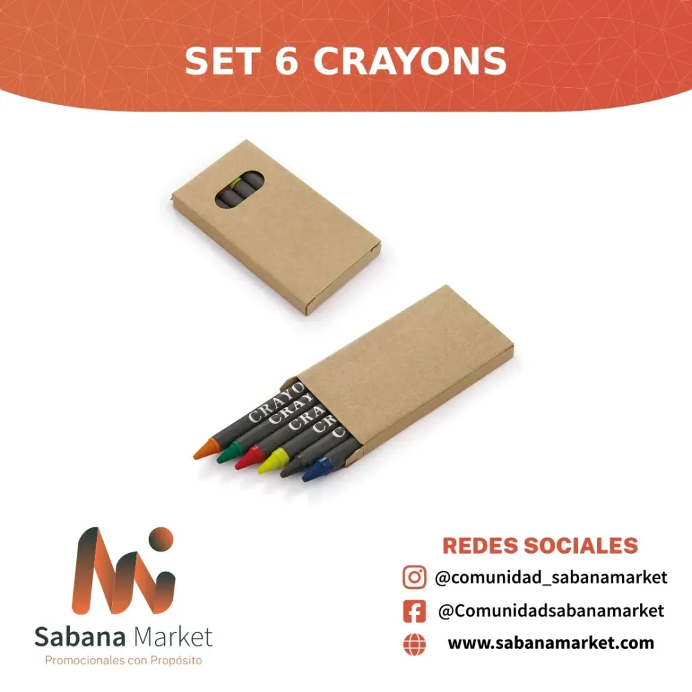 SET 6 CRAYONS