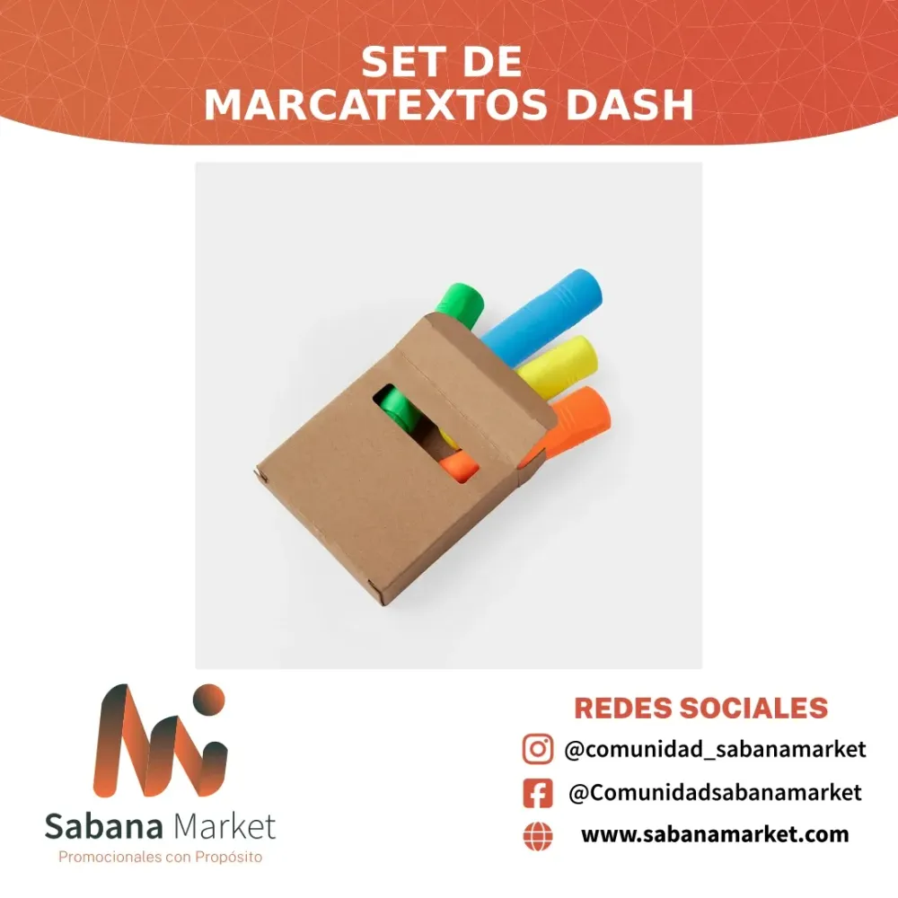 SET DE MARCATEXTOS DASH