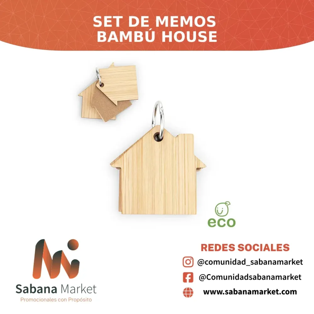 SET DE MEMOS BAMBÚ HOUSE