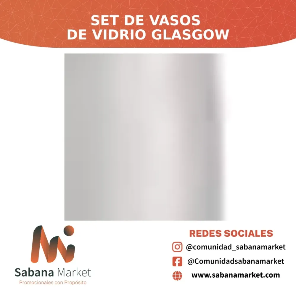 SET DE VASOS DE VIDRIO GLASGOW