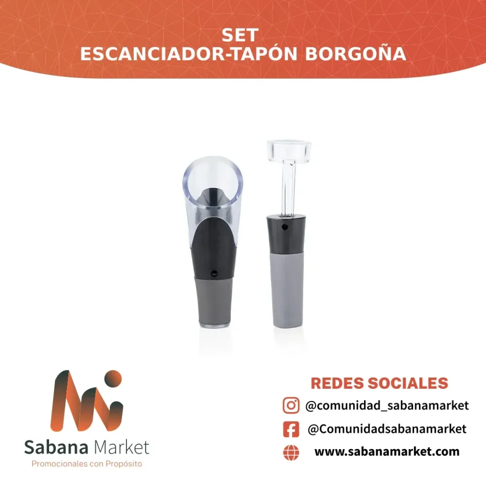 SET ESCANCIADOR-TAPÓN BORGOÑA