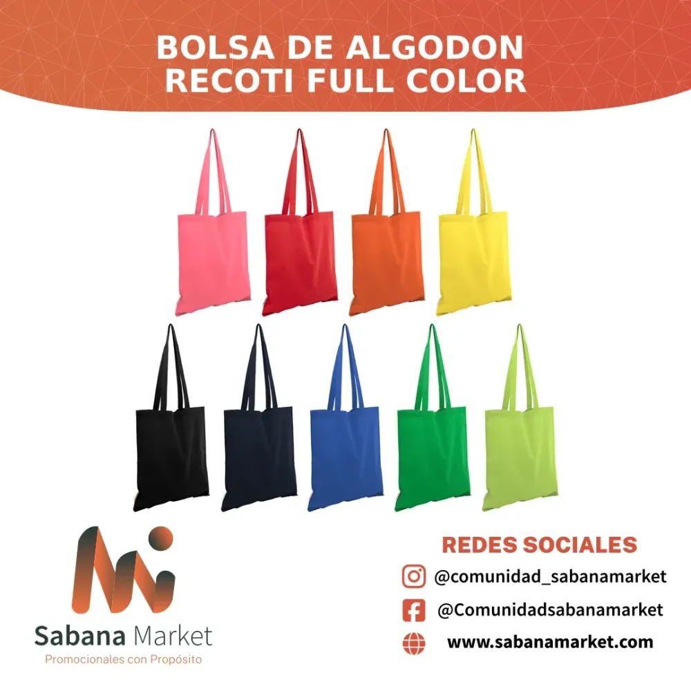 Bolsa de algodón "RECOTI FULL COLOR"