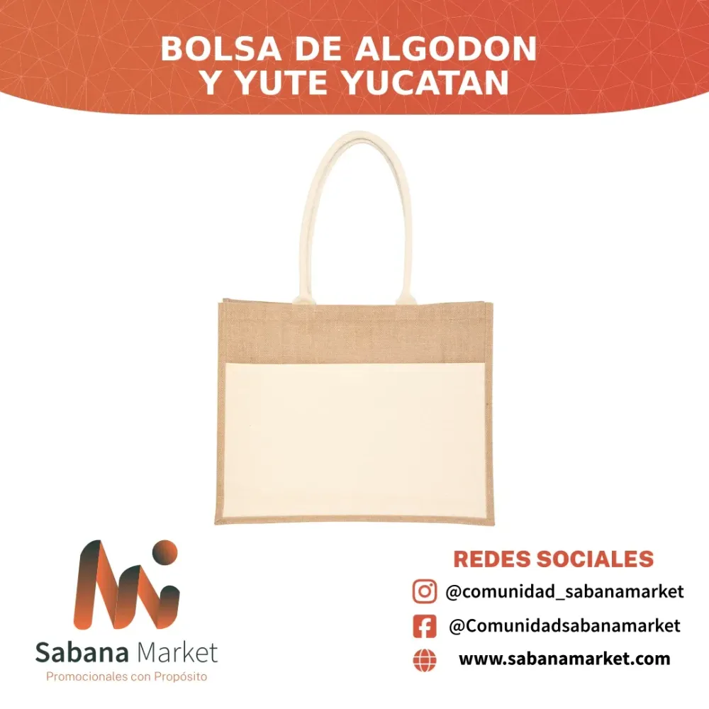 Bolsa de algodón y yute "YUCATÁN"
