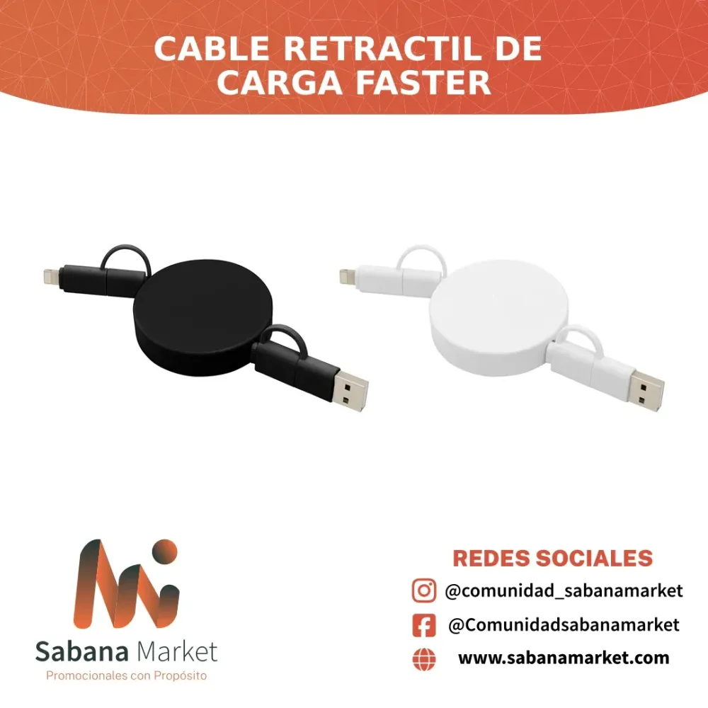 Cable Retráctil de Carga "Faster"