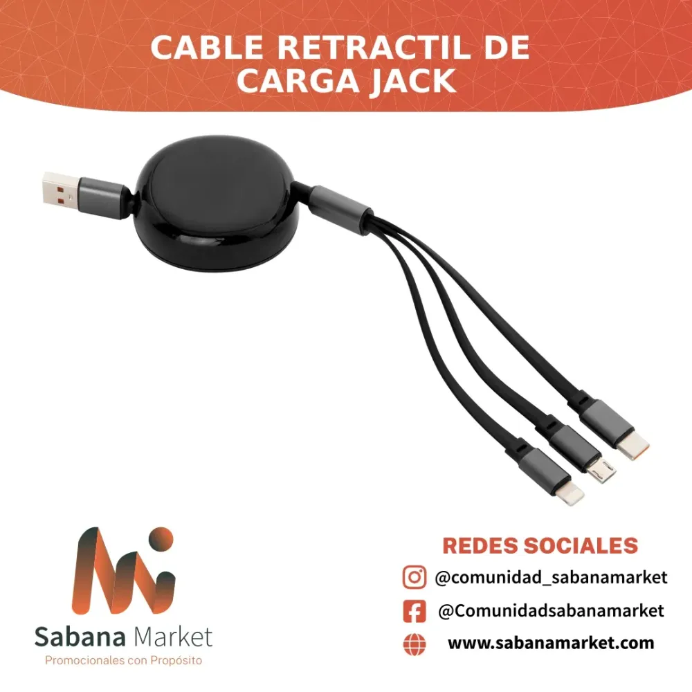 Cable Retractil de Carga Jack