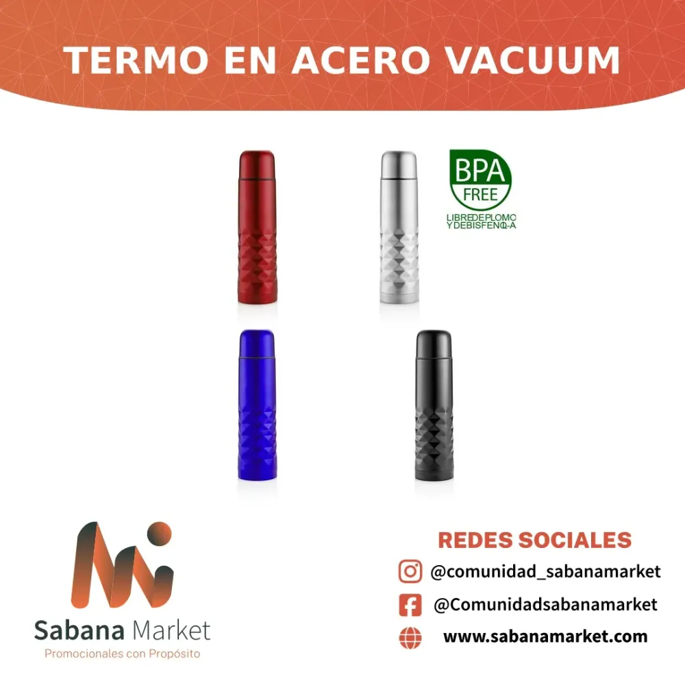 TERMO EN ACERO VACUUM 500 ML / 17 OZ