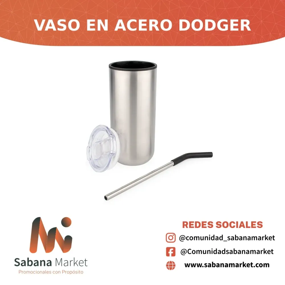 VASO EN ACERO DODGER 500 ML / 17 OZ