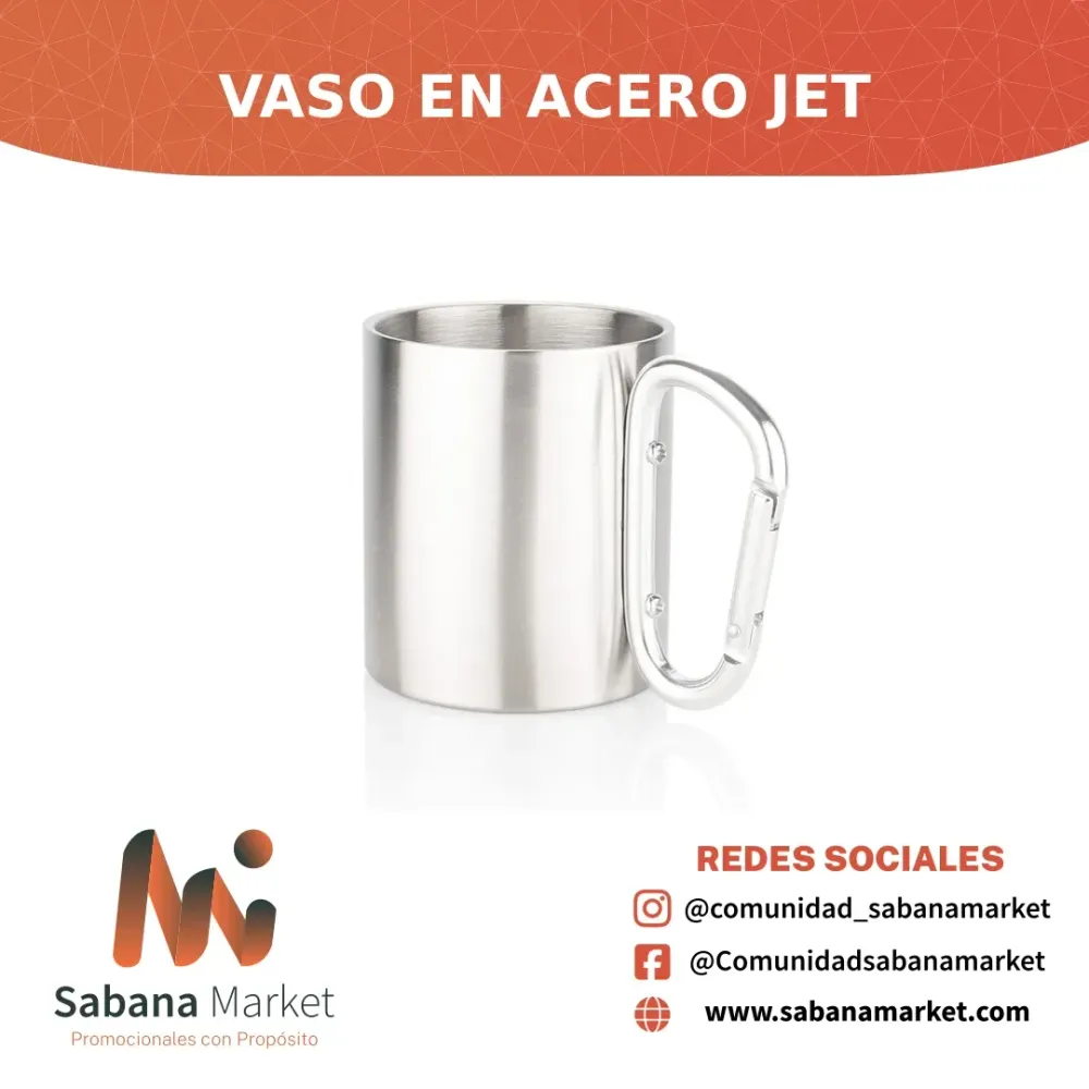VASO EN ACERO JET 200 ML / 7 OZ