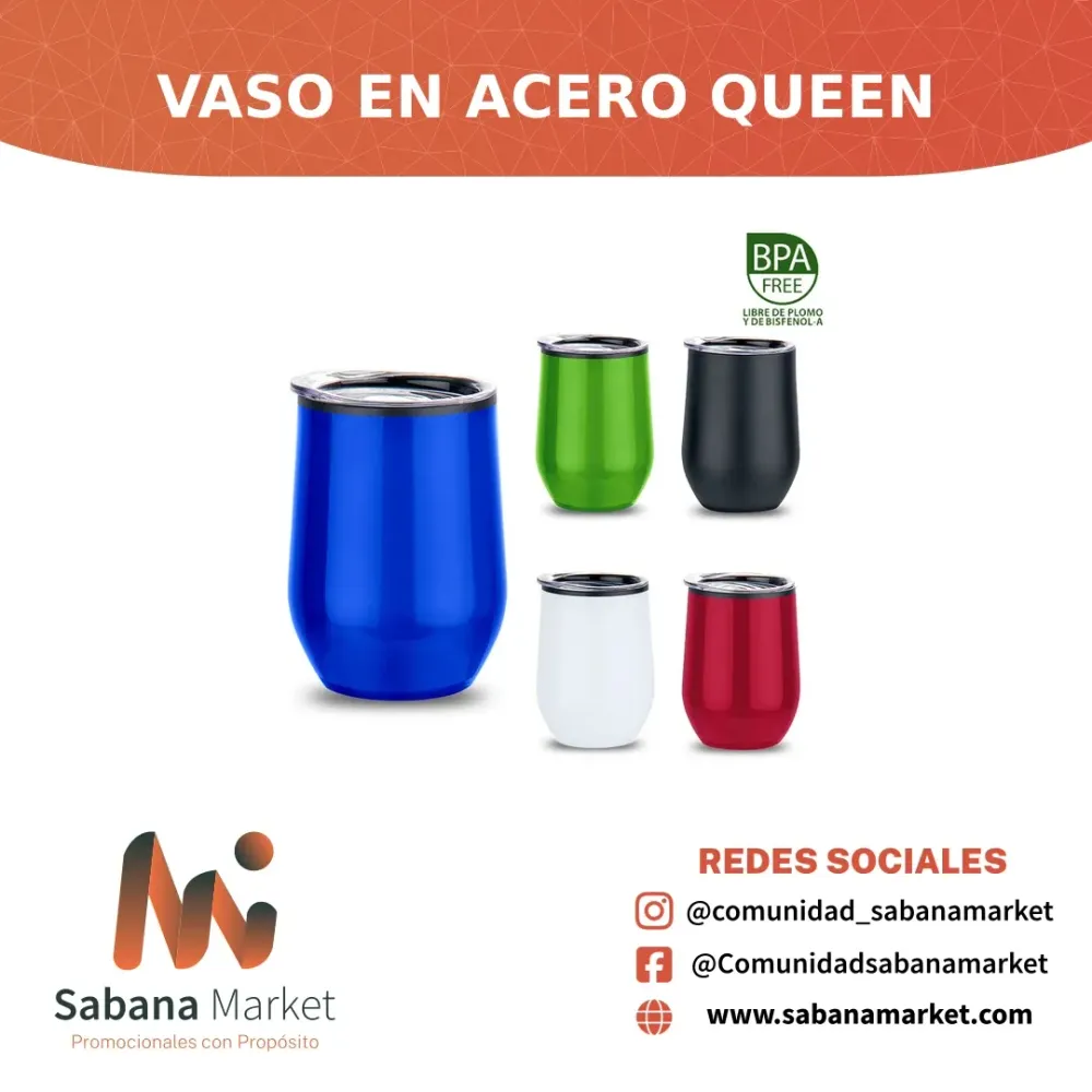 VASO EN ACERO QUEEN 400 ML / 13 OZ