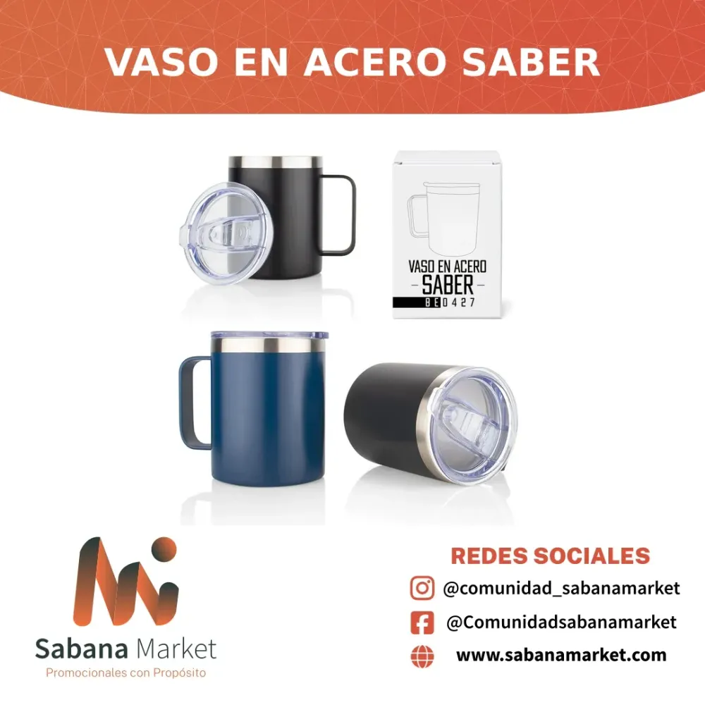VASO EN ACERO SABER 380 ML / 13 OZ