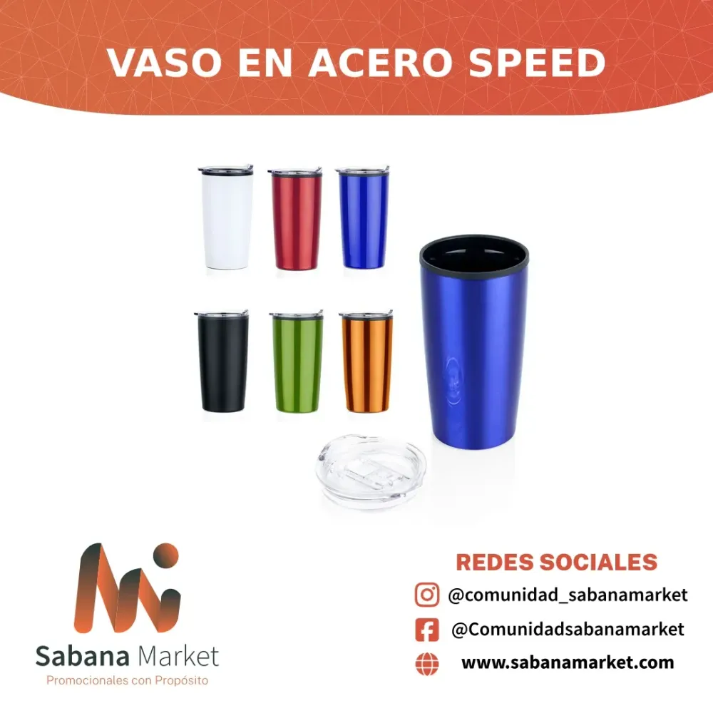 VASO EN ACERO SPEED 550 ML / 19 OZ