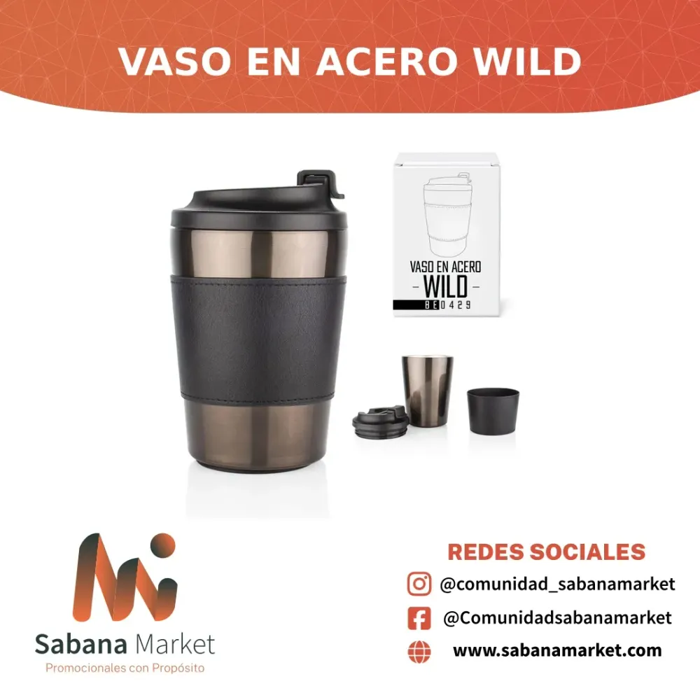 VASO EN ACERO WILD 400 ML / 13 OZ