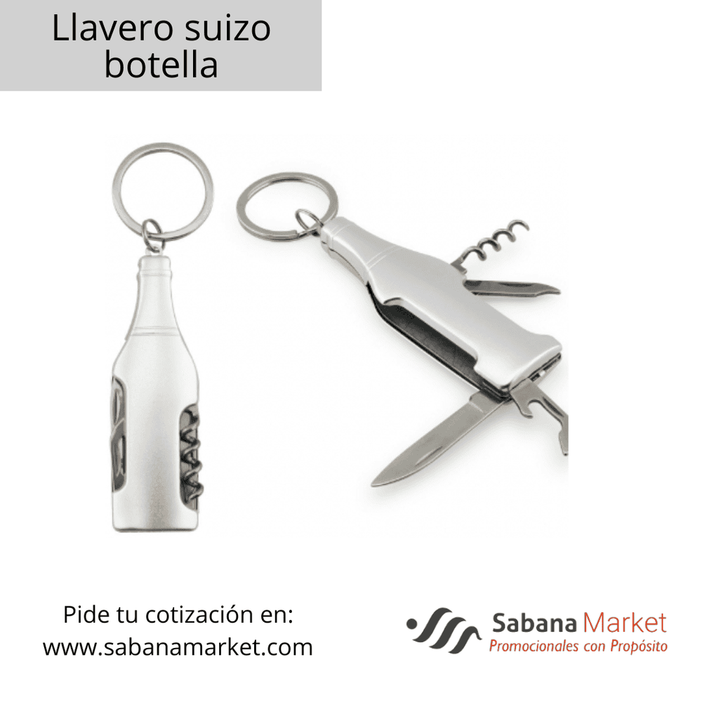LLAVERO SUIZO BOTELLA