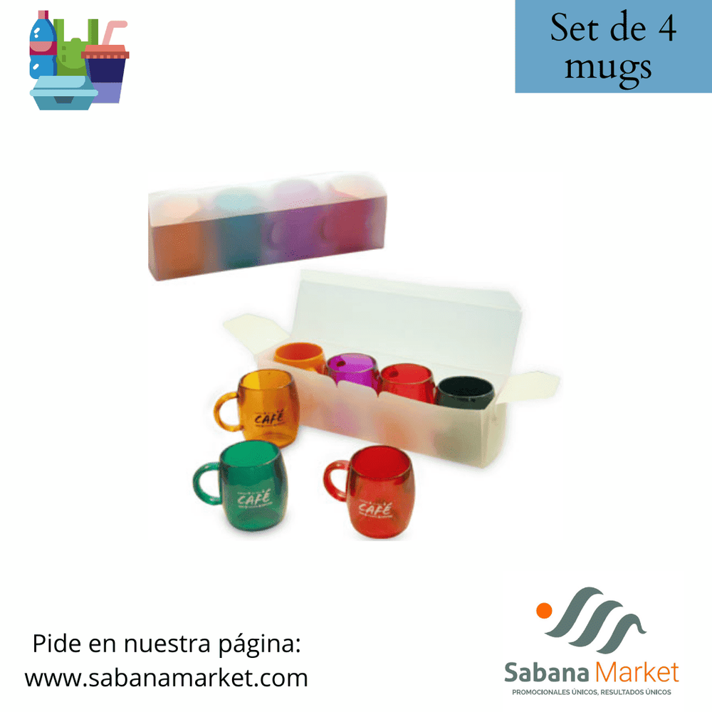 SET DE MINI MUG X4 UNIDADES