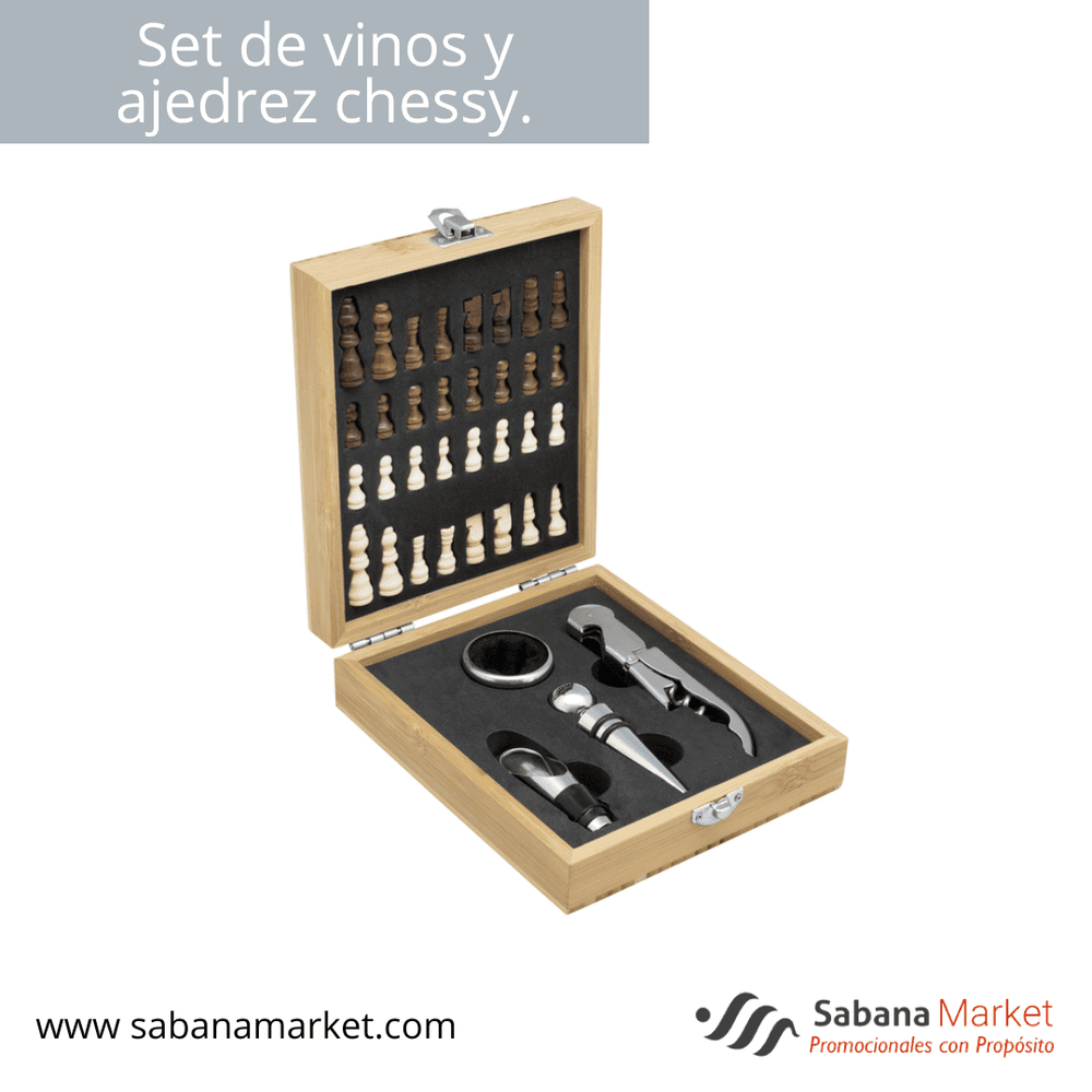 SET DE VINO Y AJEDREZ CHESSY